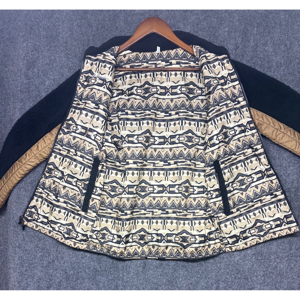 Columbia‎ Winter Pass Reversible Jacket Sherpa Fleece Aztec Southwestern Black M